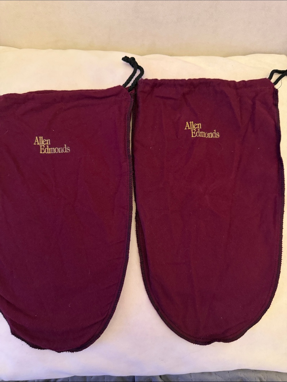 Allen Edmonds Drawstring Shoe Bags - Set of 2 and 1 Shoe Cloth